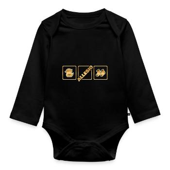 Enfant Allesio - Body Bébé bio manches longues - noir - Devant