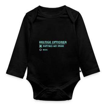 Vorname Frank - Baby Bio-Langarm-Body - Schwarz - Vorne