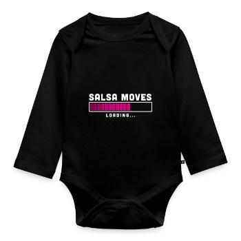 Salsa bewegt lustige Salsa-Tänzerin Geschenk - Baby Bio-Langarm-Body - Schwarz - Vorne