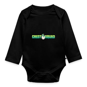 Dinosaurier - Baby Bio-Langarm-Body - Schwarz - Vorne