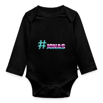 Hashtag Jonas - Baby Bio-Langarm-Body - Schwarz - Vorne