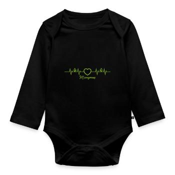 Microgreens Gärtner Landwirt Gärtner Microgreen - Baby Bio-Langarm-Body - Schwarz - Vorne