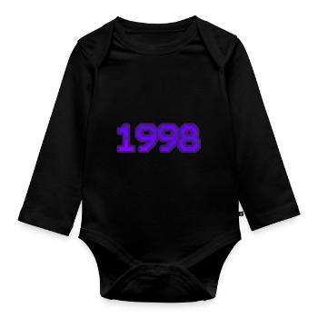 Computer 1998 - Baby Bio-Langarm-Body - Schwarz - Vorne