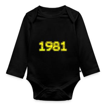 Nerd 1981 - Body Bébé bio manches longues - noir - Devant