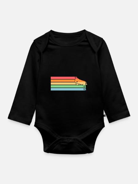 Esel - Baby Bio-Langarm-Body - Schwarz