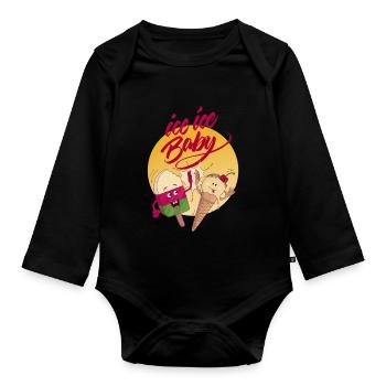 Baby (Late Summer Edition) - Organic Longsleeve Baby Bodysuit - black - Front