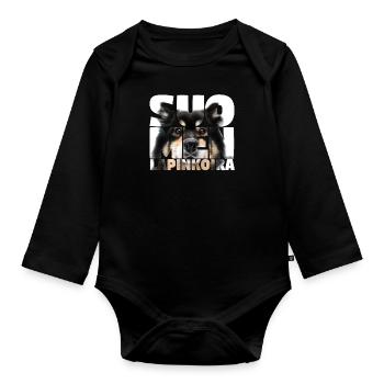NASSU Lappari 002 - Baby Bio-Langarm-Body - Schwarz - Vorne