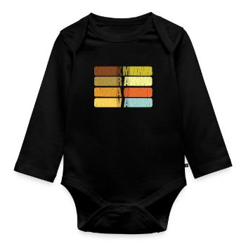Krav Maga Retro Vintage - Organic Longsleeve Baby Bodysuit - black - Front