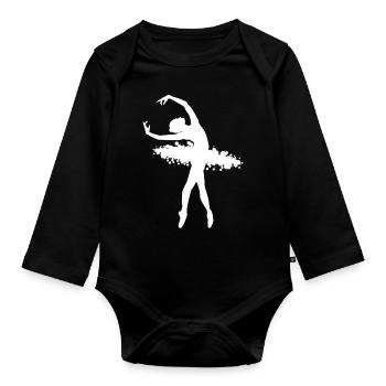 Ballet Ballerina - Body Bébé bio manches longues - noir - Devant