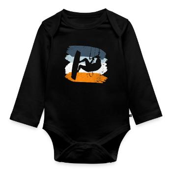 kitesurf kitesurf - Body Bébé bio manches longues - noir - Devant