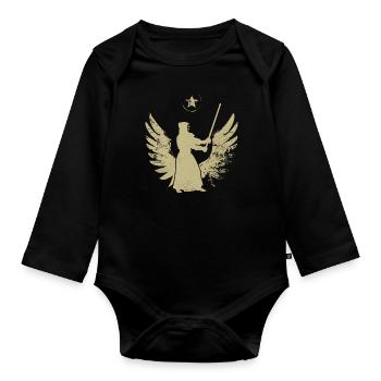 kendo - Body Bébé bio manches longues - noir - Devant