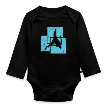 Parkour - Body Bébé bio manches longues - noir - Devant