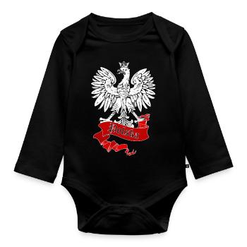 Polska - Organic Longsleeve Baby Bodysuit - black - Front