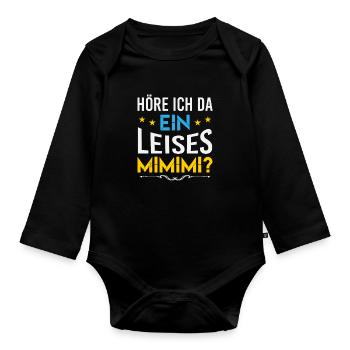 Mimimi - Baby Bio-Langarm-Body - Schwarz - Vorne