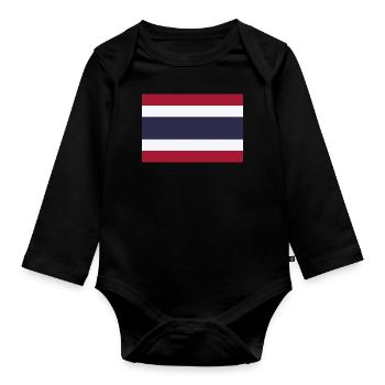 Thailand - Baby Bio-Langarm-Body - Schwarz - Vorne