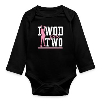 Je WOD For Two Pregnancy Workout Buddy Maternity - Body Bébé bio manches longues - noir - Devant
