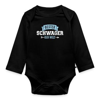 Schwager - Baby Bio-Langarm-Body - Schwarz - Vorne