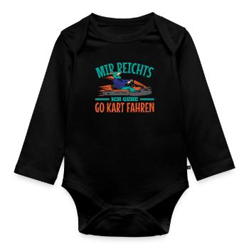Assez pour moi, je vais faire du karting - Body Bébé bio manches longues - noir - Devant