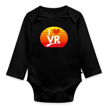 I Love Vr Sunset - Baby Bio-Langarm-Body - Schwarz - Vorne