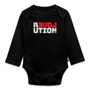 Revolution LOVE - Baby Bio-Langarm-Body - Schwarz - Vorne