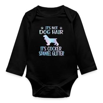 Cocker Épagneul Cocker propriétaire de l’épagneul - Body Bébé bio manches longues - noir - Devant