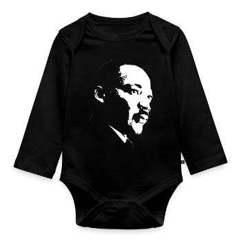 Martin Luther King - Body Bébé bio manches longues - noir - Devant
