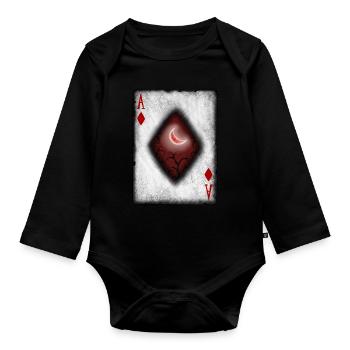 Ace Karo avec la Lune - Body Bébé bio manches longues - noir - Devant