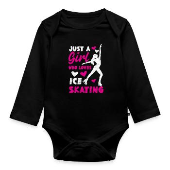 Patinage sur glace Patinage artistique Patinage Patinage - Body Bébé bio manches longues - noir - Devant