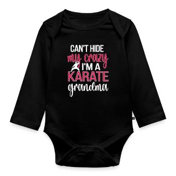 Fière Karaté Grand-mère Meilleur Karaté Grand-mère Cadeau - Body Bébé bio manches longues - noir - Devant
