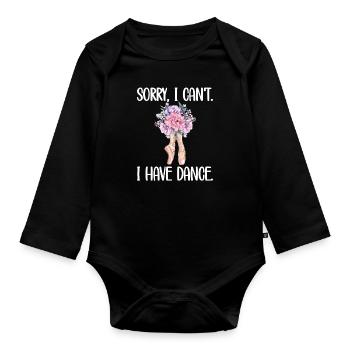 Ballet Dancer Gift Ballerina Ballet Dancer - Organic Longsleeve Baby Bodysuit - black - Front