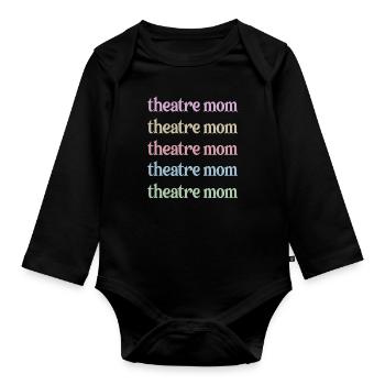 Fier Théâtre Mama Théâtre Acteur Mère - Body Bébé bio manches longues - noir - Devant