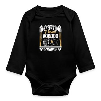 Voodoo Doll Horror - Organic Longsleeve Baby Bodysuit - black - Front