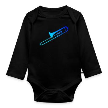 Trombonist Trombonist Brass Instrument - Organic Longsleeve Baby Bodysuit - black - Front