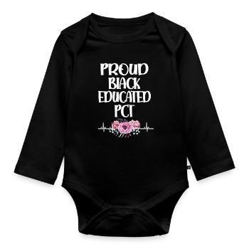 Pflegetechniker Patientenversorgungstechniker PCT - Baby Bio-Langarm-Body - Schwarz - Vorne