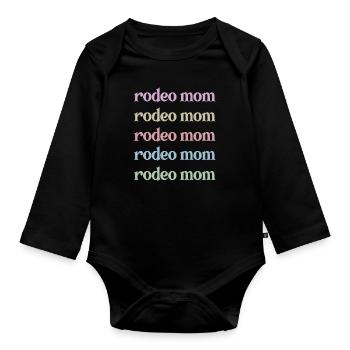 Cadeau de maman fière de Rodeo Rodeo Rider - Body Bébé bio manches longues - noir - Devant