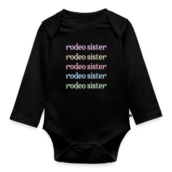 Meilleure soeur de rodéo de Rodeo Rider Sister - Body Bébé bio manches longues - noir - Devant