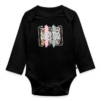 Stolzer Direktor Wertschätzung Direktor Direktorin - Baby Bio-Langarm-Body - Schwarz - Vorne