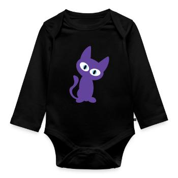 Lula Cat Design pour le ventilateur de chaton - Body Bébé bio manches longues - noir - Devant