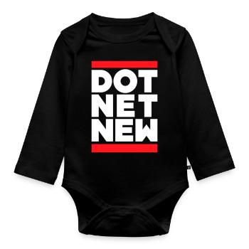 DOT NET NEW - Baby Bio-Langarm-Body - Schwarz - Vorne