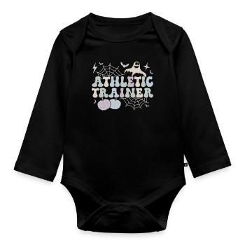 Certified Athletic Trainer Halloween AT Gifts - Baby Bio-Langarm-Body - Schwarz - Vorne