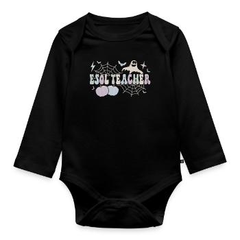 ESOL Teacher Halloween English Teacher Gifts - Baby Bio-Langarm-Body - Schwarz - Vorne