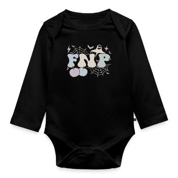 Family Nurse Practitioner Halloween FNP Gifts - Baby Bio-Langarm-Body - Schwarz - Vorne