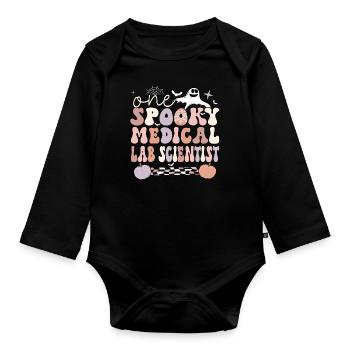 Scientifique de laboratoire médical Halloween Cadeau de laboratoire médical - Body Bébé bio manches longues - noir - Devant