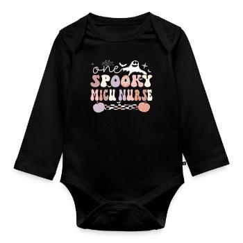 MICU Infirmière Unité de soins intensifs médicaux Halloween - Body Bébé bio manches longues - noir - Devant