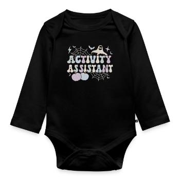 Activity Assistant Activity Professional Halloween - Baby Bio-Langarm-Body - Schwarz - Vorne