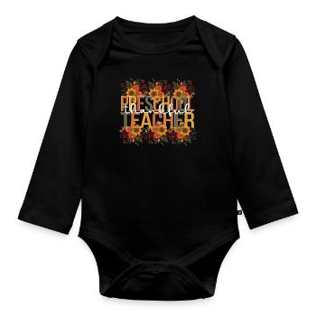 Preschool Teacher Thanksgiving Pre-K Teacher Gifts - Baby Bio-Langarm-Body - Schwarz - Vorne