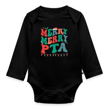 Physical Therapist Assistant Christmas PTA Xmas - Organic Longsleeve Baby Bodysuit - black - Front