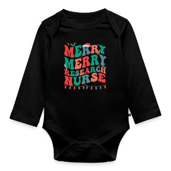 Recherche Infirmière Noël Recherche Infirmière Noël - Body Bébé bio manches longues - noir - Devant