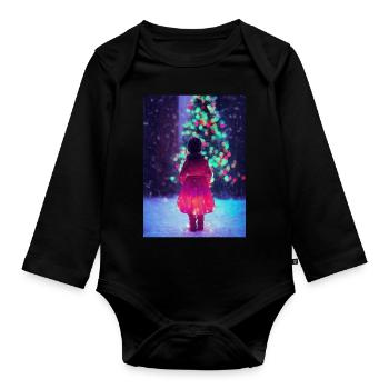 Noël 18 - Body Bébé bio manches longues - noir - Devant