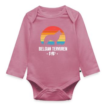 Tervuren belge - Body Bébé bio manches longues - mauve - Devant